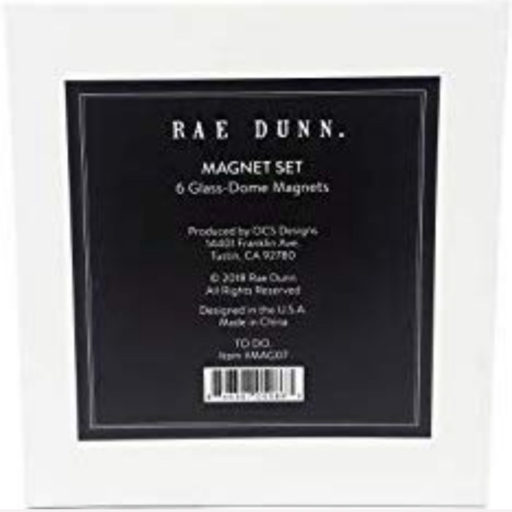 NWT Rae Dunn Set 6 glass-Dome Magnets - Picture 5 of 6